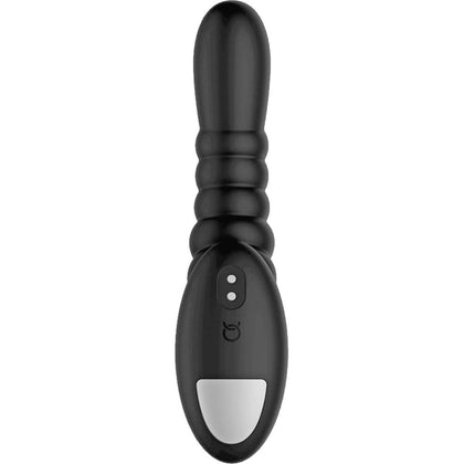 Introducing the Ribbed Pro Massager - Black: A Premium Silicone Vibrating Prostate Pleasure Device with 10 Vibration Modes