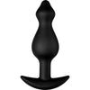 Pointee 100% Silicone Plug Black M - Medical Grade Anal Toy for Men - Tapered Shape, Flared Tail, and Pointed Tip for Intense Stimulation - Adult Naughty Store