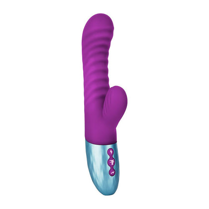 Delola Purple Dual Density Rabbit Vibrator - Model D69 - For Women - Intense G-Spot and Clitoral Stimulation - Captivating Deep Purple - Adult Naughty Store