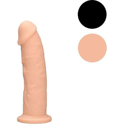 Real Rock Silicone Dual Density Dildo 7.5 Inch - Lifelike Pleasure for All Genders - Sensational Skin Texture - Jet Black - Adult Naughty Store