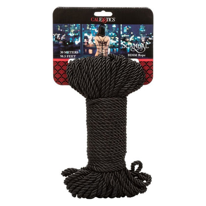 Scandal BDSM Rope 30M/98.5' - Sensational Shibari Bondage Rope for Endless Pleasure - Model SR30M - Unisex - Perfect for Exquisite Restraint and Sensory Play - Seductive Black