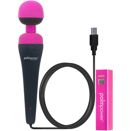 Introducing the PalmPower Plug & Play USB Rechargeable Wand Massager - Model PP-101X: The Ultimate Pleasure Companion for All Genders, Delivering Intense Vibrations Anywhere, Anytime - Now in Stunning Midnight Black