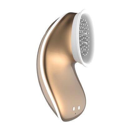 Introducing the SensaPleasure Twitch Hands-Free Suction and Vibration Toy - Model T1000, for Women, Clitoral Stimulation, in Gold