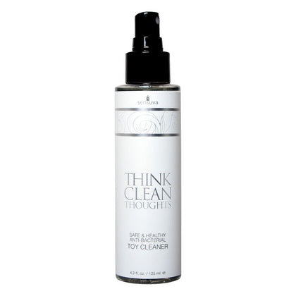 Think Clean Thoughts Toy Cleaner - 124ml - Antibacterial Spray for All Sex Toys - Model: TC-124 - Gender Neutral - For Hygienic Pleasure - Clear