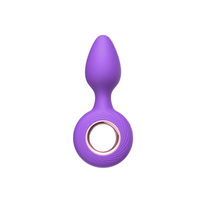 Introducing: Vr14 Plug Ring Vibe in Purple | Silicone Vibrating Ring Butt Plug | Body-safe Pleasure for Him | 12 Vibration Modes