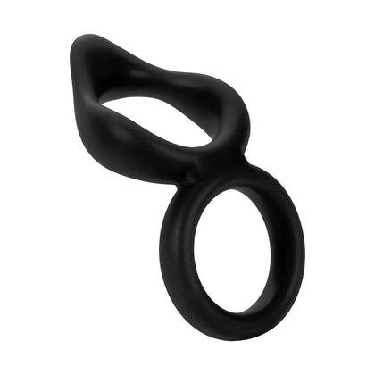 Forto F-88: Double Ring - 100% Liquid Silicone - Black - Enhance Pleasure for Men - Adult Naughty Store