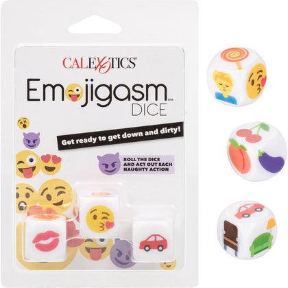 Introducing the Emojigasm Dice: The Ultimate Interactive Sexting Experience for Couples - Adult Naughty Store