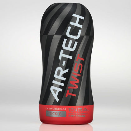 Air-Tech Twist Tickle Red - The Ultimate Customizable Male Masturbator for Intense Stimulation and Pleasure