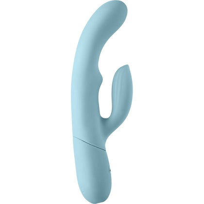 Introducing the Balai Light Blue Silicone Rabbit Vibrator - Model B12: The Ultimate Pleasure Companion - Adult Naughty Store