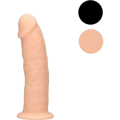 Real Rock Silicone Dual Density Dildo 6 Inch - Unisex Pleasure Toy for Intimate Delights - Model RD-6S - Skin-Friendly Sensations - Jet Black - Adult Naughty Store