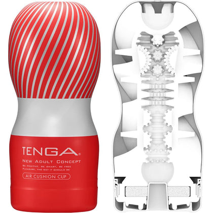 TENGA Air Flow Cup - Original: Revolutionary Air Pressure Stimulation Male Masturbator - Model AF-001 - For Men - Intense Pleasure for the Head and Shaft - Sleek Black