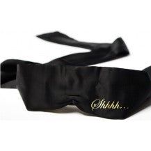 Bijoux Indiscrets Shhh Blindfold Couples Sex Toy - Model BISBT01 - Unleash Your Desires with Sensual Satin - For Both Genders - Explore the World of Pleasure - Elegant Black - Adult Naughty Store