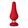 Introducing the SensaFirm F-21 Tear Drop Red L Anal Pleasure Toy for Men and Women - Adult Naughty Store