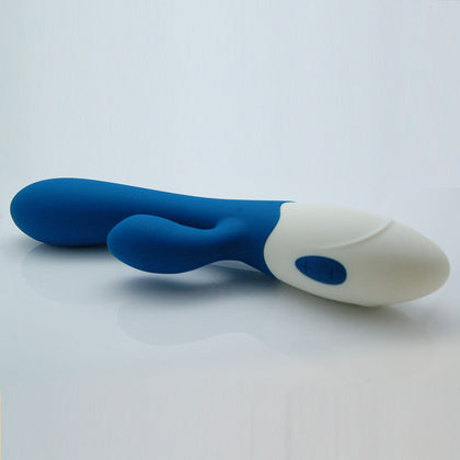 Introducing the Ruby Teal Silicone G-Spot and Clitoral Vibrator - Model RT-10 - For Women - Dual Stimulation - Turquoise - Adult Naughty Store