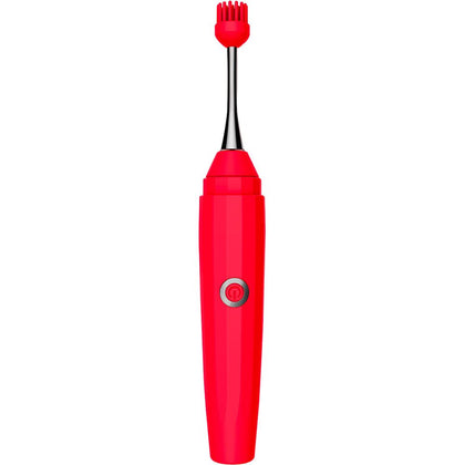 Introducing the SensaPleasure Orgasm Pen - Red: A Luxurious Silicone and ABS Vibrator with 10 Modes for Unforgettable Pleasure