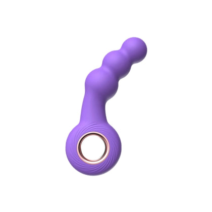 Luxuriate in Pleasure with the LE MERCER Beaded Ring Vibe BR15 Luxurious Purple Silicone G-Spot Vibrator for Women - Adult Naughty Store