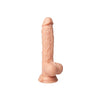 Baller X Thrusting Realistic Liquid Silicone Dildo - Thruster Baller - Cream - Unisex - Dual Pleasure - Cream - Adult Naughty Store