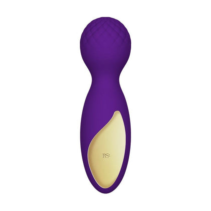 Introducing the Exquisite Pleasure Co. Lovely Leopard Deep Purple Mini Wand Vibrator - Model LL-1001 - Women's Clitoral Stimulation Sex Toy - Adult Naughty Store