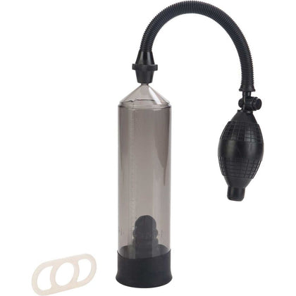 Optimum Series® Precision Pump® With Erection Enhancer - Advanced Penis Enlargement System for Men - Model PPE-8 - Enhance Pleasure and Size - Smoky Translucent Cylinder - Black