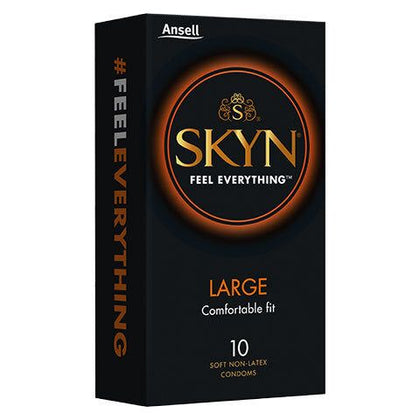 Skyn® Large Non-Latex Condoms - Ultimate Comfort and Sensation for Longer, Bigger Pleasure - Model SKN-10L - Male - Enhanced Stimulation - Clear - Adult Naughty Store