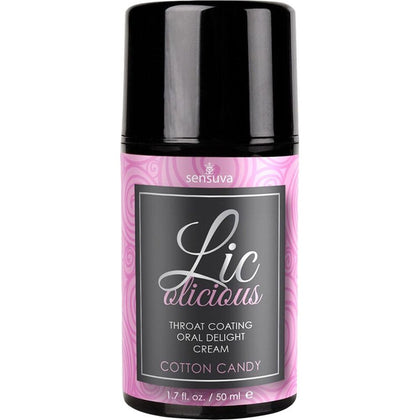 Introducing Lic-o-licious Oral Delight Cream: The Sensual Cotton Candy Flavored Edible Cream for Deeper Pleasure - Model OD-50, Unisex, Oral, Cotton Candy - Adult Naughty Store