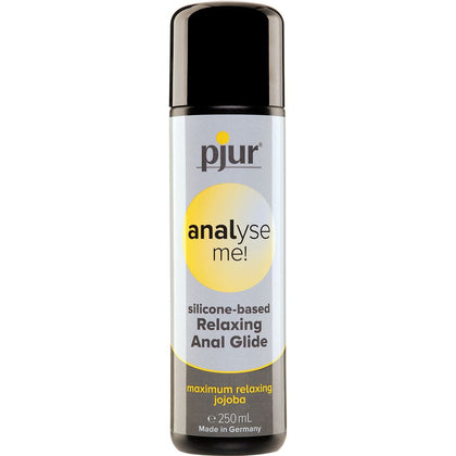pjur Analyse Me! Relaxing Glide 250 ml - Premium Silicone Lubricant for Anal Pleasure, Model AM-250, Unisex, Enhances Comfort and Sensation, Smooth and Silky Formula, No Desensitization, Latex Condom Compatible, Preservative-Free, Clear