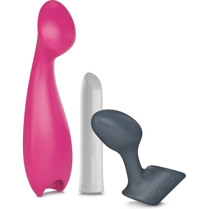 We-Vibe Pleasure Mate Collection: Tango Mini Vibe with Glow G-Spot Extender and Dusk Anal Stimulator Kit - Ultimate All-in-One Pleasure Set for Couples - Black