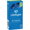 LifeStyles® Regular 10pk Latex Condoms - Easy-Fit Shape for Extra Comfort, 53mm Nominal Width - Adult Naughty Store