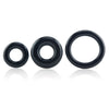 RingO x3 Super-Stretchy Cock Rings Set 3S-2021 for Men, Model 3S-2021, Black - Male Genital Enhancement Toy for Extended Pleasure - Adult Naughty Store