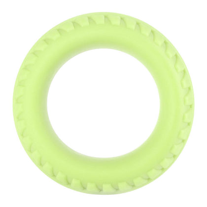 F-12: 35MM 100% Liquid Silicone C-Ring Glow - The Ultimate Pleasure Enhancer for Men in Ribbed Black