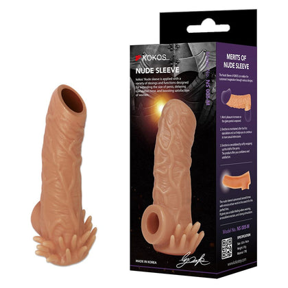 Kokos Nude Sleeve 5 - Rechargeable Male Masturbator Sleeve for Intense Pleasure - Black