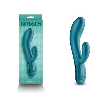 Royals Regent Metallic Green USB Rechargeable Rabbit Vibrator - Model R19.3CMG - For Women - Intense Pleasure in a Shimmering Green Hue - Adult Naughty Store