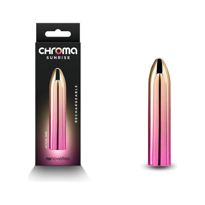 Chroma Sunrise - Medium: Elegant Slim Vibrator with Powerful Vibrations for Colorful Pleasure - Model S2M, Unisex, G-Spot Stimulation, Aqua Blue