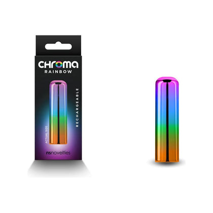 Chroma Rainbow - Small: Slim and Elegant Vibrator with Robust Vibrations for Colorful Delights - Model CR-001, Unisex, Clitoral and G-Spot Stimulation, Rainbow