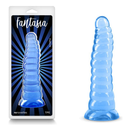 Fantasia Nymph Blue 18.9 cm Dong - Luxury Flexible TPE Dildo for Women - Sensual Pleasure in Vibrant Blue