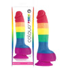NS Novelties Pride Edition - 6'' Dong: Vibrant Rainbow Silicone Dildo for All Genders and Pleasure Areas