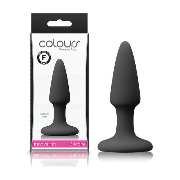 Colours Pleasures Silicone Anal Plug - Model 9X46 - Unisex - Satisfying Backdoor Delight - Seductive Black