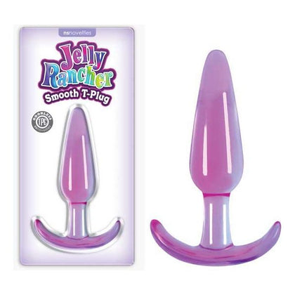 Introducing the Sensual Pleasure Jelly Rancher Smooth T-Plug for Him and Her - Model JRT-001 - Delightful Pink - Adult Naughty Store