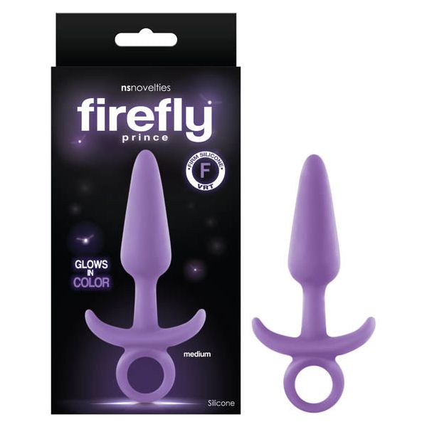 Firefly Prince Glow-in-the-Dark Silicone Anal Plug - Model FFP-001 - For Him - Ultimate Backdoor Pleasure - Sultry Midnight Black