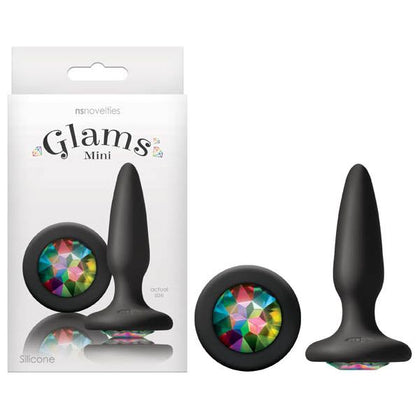 Introducing Glams Mini Silicone Gem Butt Plug - Model G-123, for Sensual Pleasure in Vibrant Colors