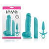 Introducing the INYA Play Things Pleasure Kit: Sensual Silicone Dildo, Vibrator, and Pleasure Plug Set for Alluring Adventures in Pink and Purple