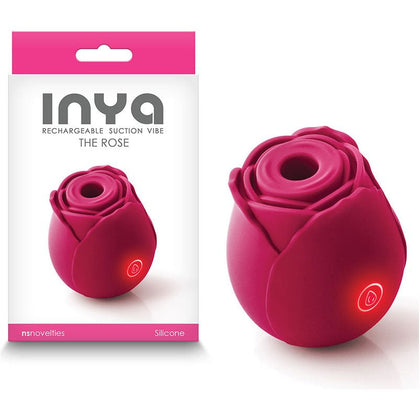 Introducing the INYA The Rose - Red: The Sensual Silicone Air Stimulator for Exquisite Pleasure - Adult Naughty Store