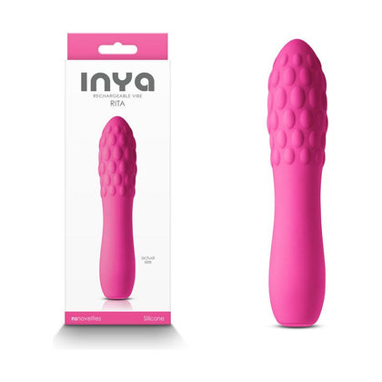 INYA Rita - Pink: Compact Rechargeable Silicone Textured G-Spot Vibrator - Model INYA-RITA-PNK - Women's Pleasure Toy