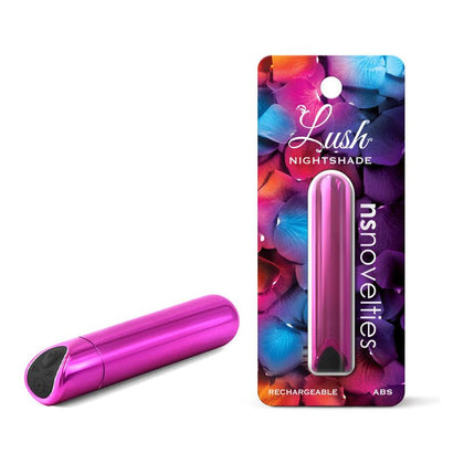 Lush Nightshade - Pink Petite Rechargeable ABS Vibrator (Model No. LS-001) for Women - Intense Pleasure in a Delicate Pink Hue