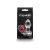 Crystal Desires Red Heart Small Borosilicate Glass Plug - Model X1 - Unisex Anal Pleasure - Passionate Red - Adult Naughty Store