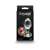 Introducing Crystal Desires Rainbow Gem Medium Glass Butt Plug - Model RD-2021: Sensual Stimulation for All Genders and Pleasure Zones - Adult Naughty Store