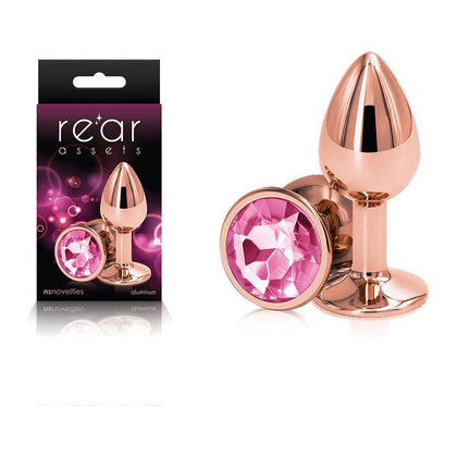 Introducing the Exquisite Rear Assets Rose Gold Small Aluminum Anal Plug - Model RAS-001: Unleash Your Sensual Desires!