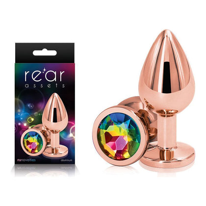 Introducing the Sensuelle Rear Assets Rose Gold Medium Anal Plug - The Perfect Pleasure Companion for Sensual Delights! - Adult Naughty Store