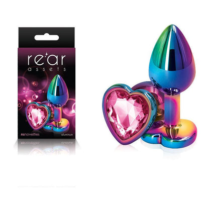 Introducing the Sensual Delights™ Rear Assets Multi Coloured Heart Anal Toy - Model RA-001: A Captivating Journey of Pleasure - Adult Naughty Store