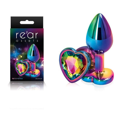 Introducing the Sensual Pleasures Collection: Rear Assets Multi Coloured Heart Anal Toy (Model RA-237) for Him and Her, Designed for Unforgettable Pleasure in Vibrant Shades - Adult Naughty Store